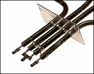 Multi-terminal oven elements