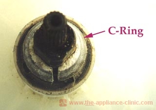 Pry out C-ring